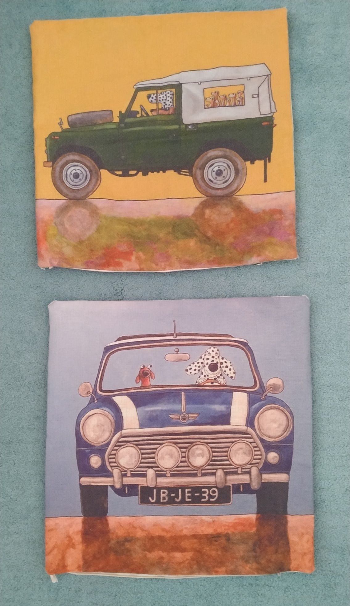 2 fronhas decorativas de criança para almofada: carros