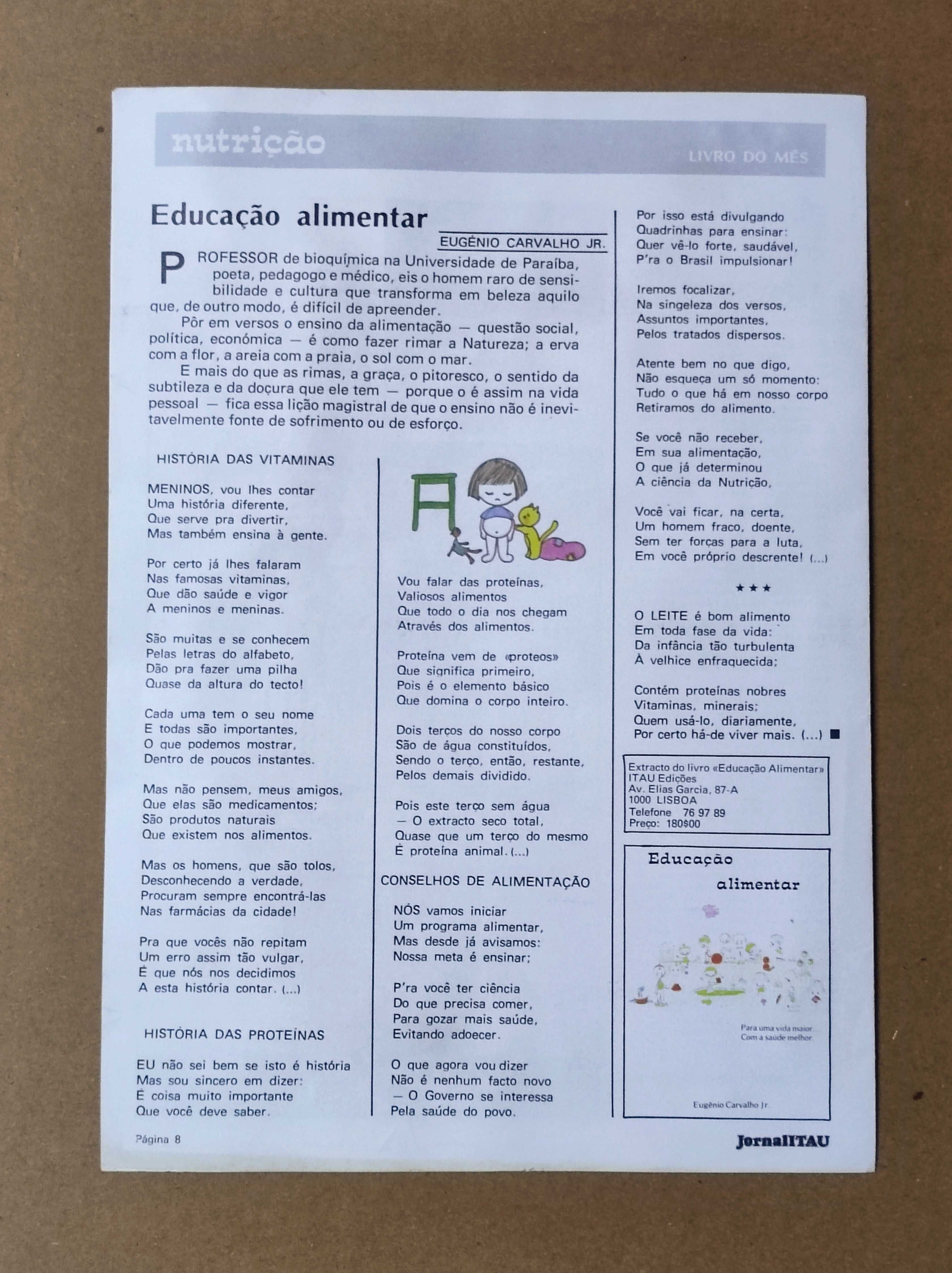 Jornal antigo JornalITAU mensal 1983 ITAU