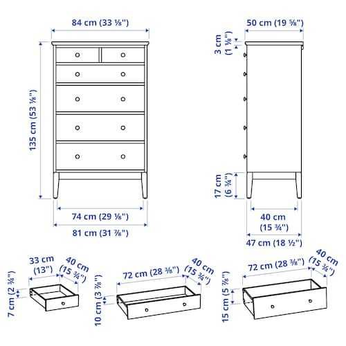IDANÄS Ikea Komoda szuflad Idanas biały 84x135 Nowa w kartonach