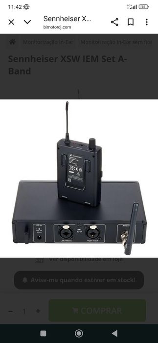 Sennheiser XSW IEM - sistema in ear