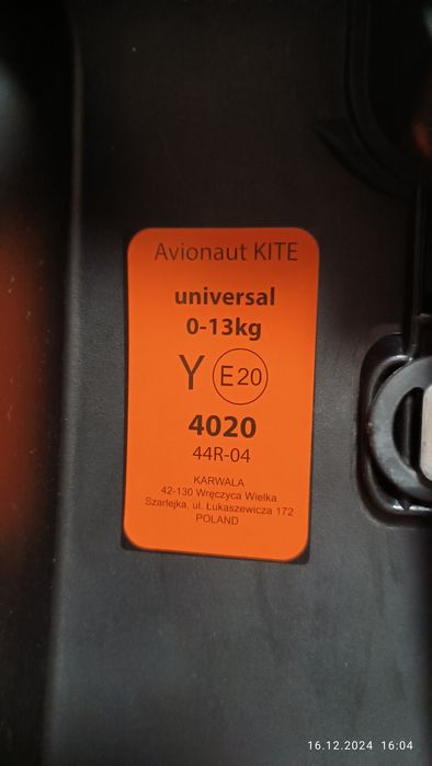 Fotelik samochodowy Avionaut Kite