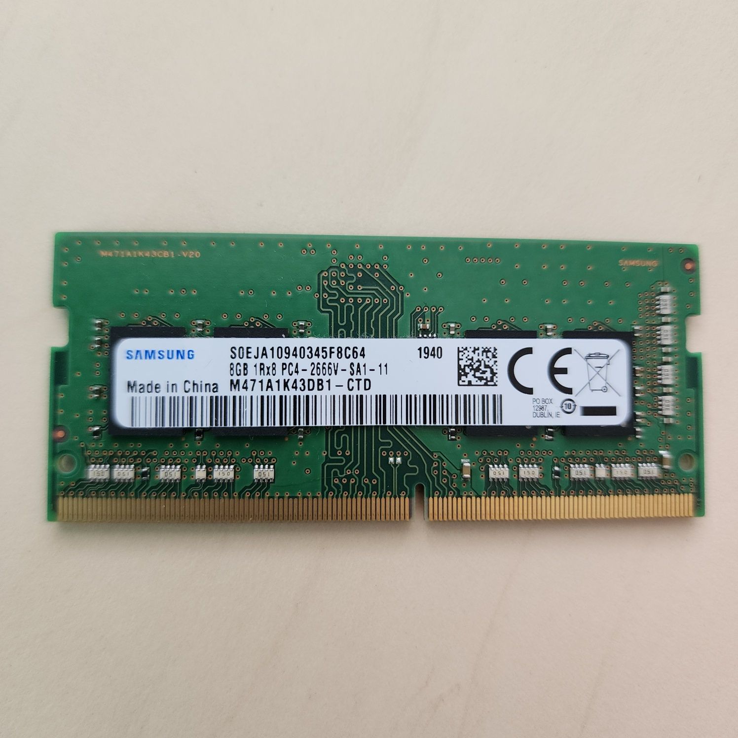 Пам'ять для ноутбука DDR4 2666MHz, 8Gb,  Samsung