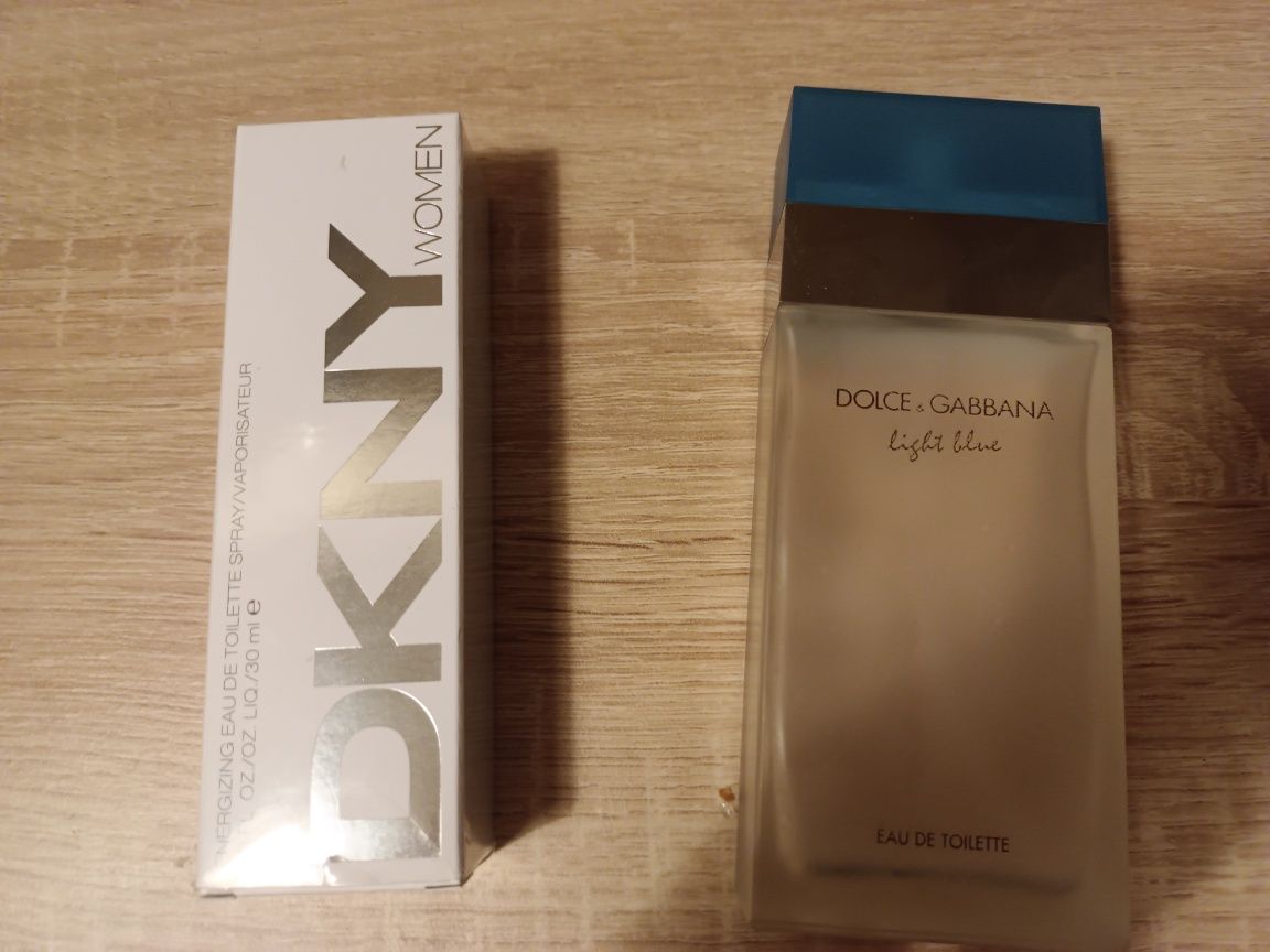 DKNY, light blue puste butelki