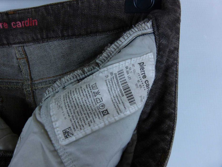 Pierre Cardin brązowe  spodnie jeans bootcut / 38