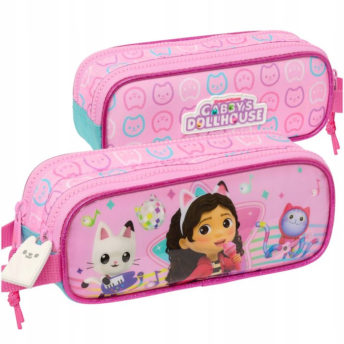 Piórnik Szkolny Dla Dziewczynki Gabi Koci Domek Różowy Saszetka