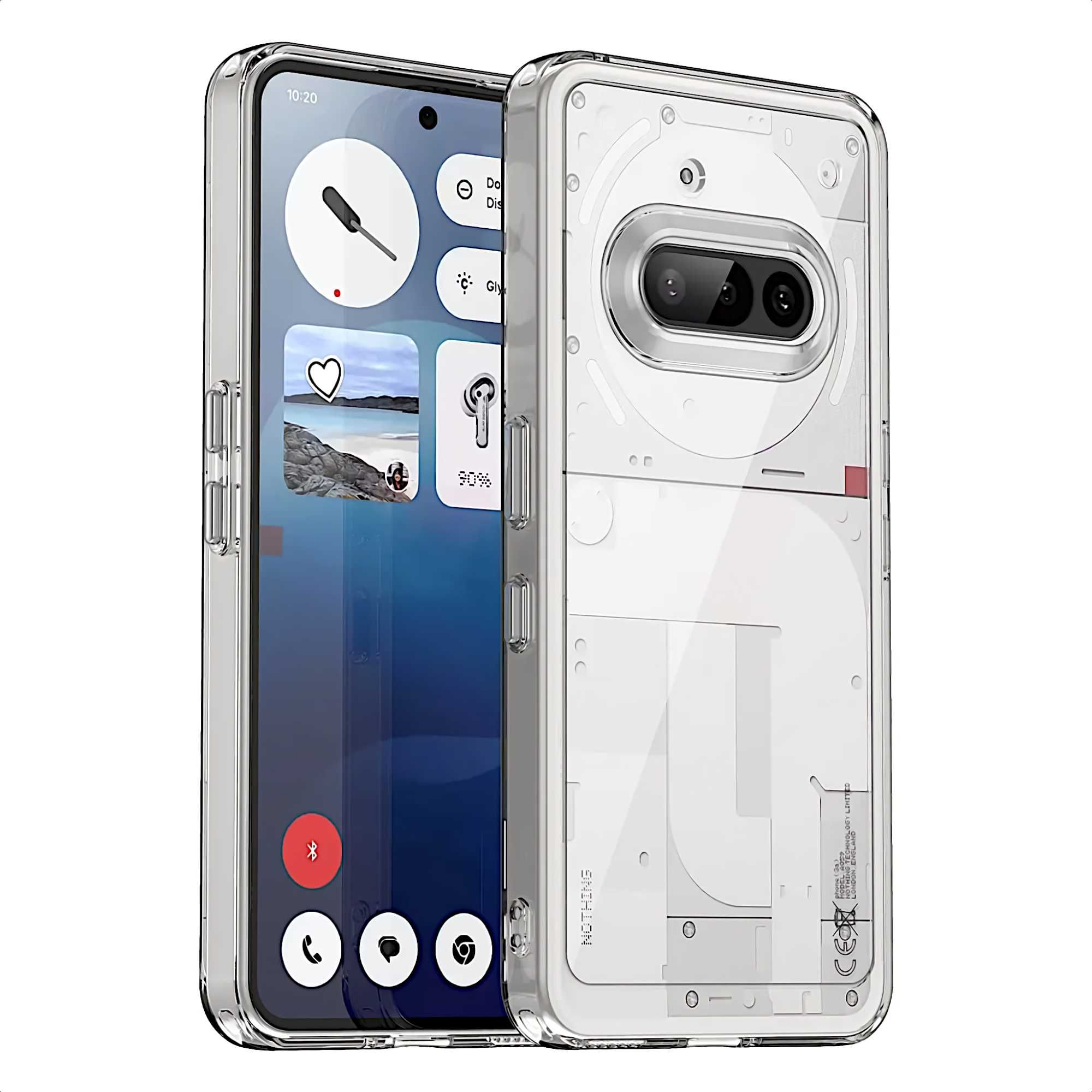 Etui ELEVATE HEXAGON do NOTHING Phone 3a - Clear
