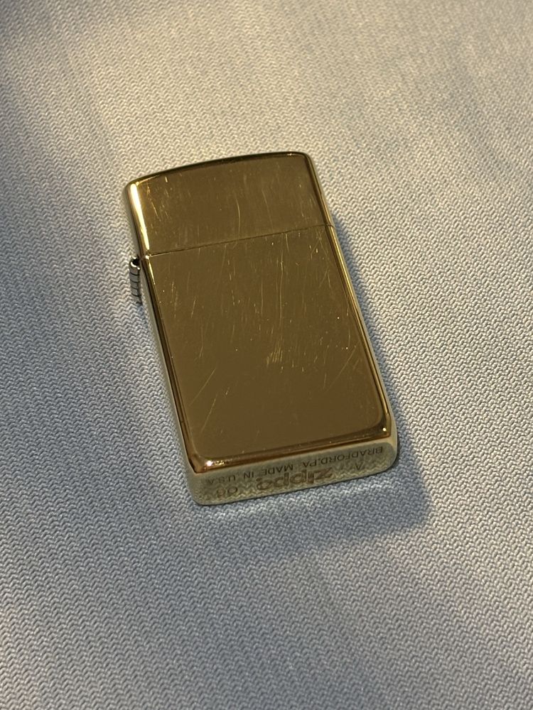 Zippo Solid Brass Slim (США, оригінал)