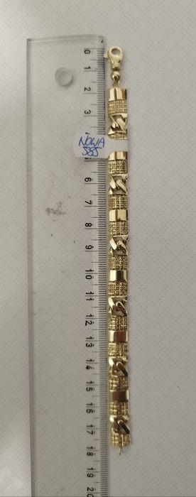 Piękna Nowa złota bransoletka 585 14k 10.88gr 18cm unikat!!