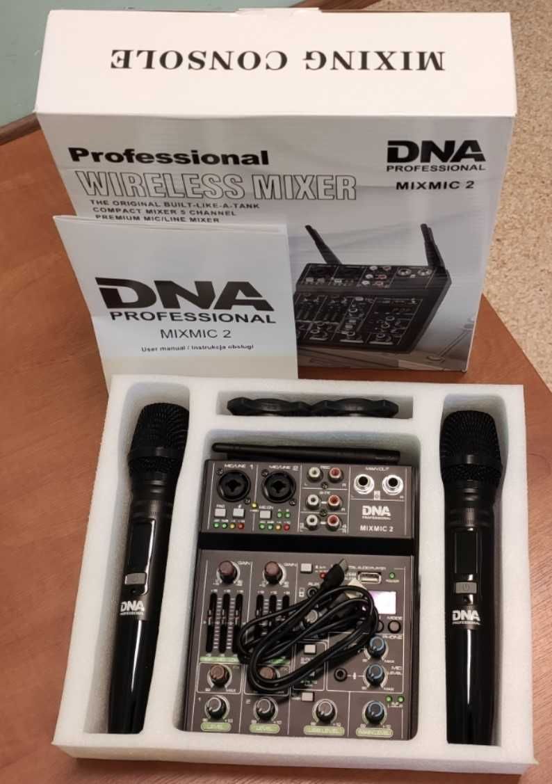 Mikser audio DNA MIXMIC 2 USB BT + 2 mikrofony na gwarancji