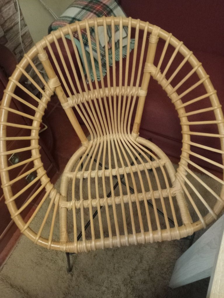 Cadeirão em palha e ferro - Homa