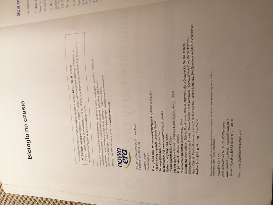 Biologia na czasie- maturalne karty pracy