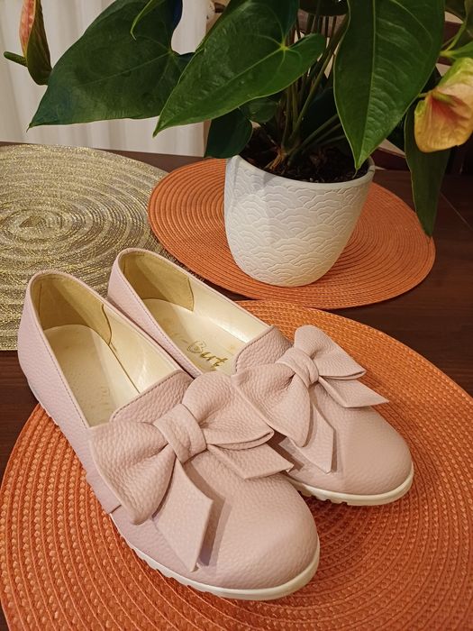 Balerinki r.37 pudrowy róż