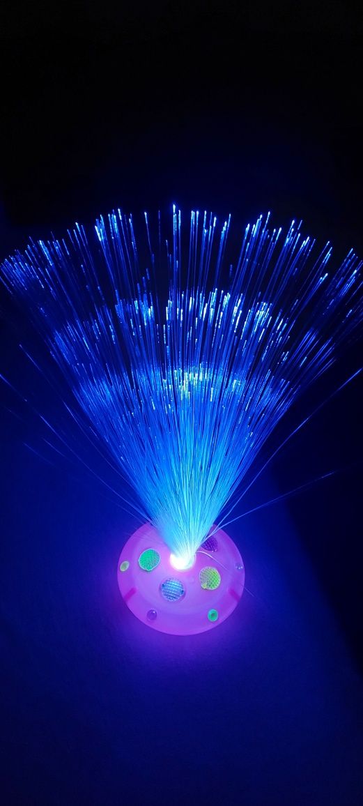 Lampka nocna LED, ufo, światłowodowa/włosy