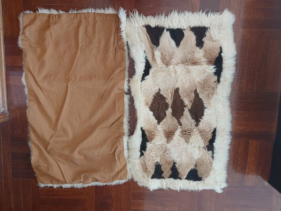 Tapetes em retalhos de pele