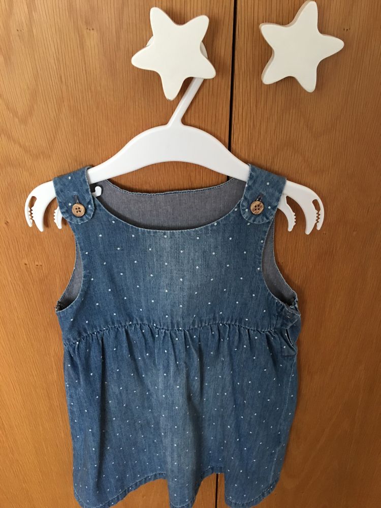 Vestido Ganga 12/18meses Novo HM