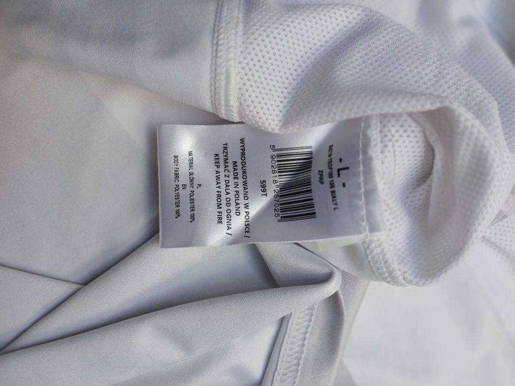 Sportowy siatkarski T-shirt szaro-biały 4F