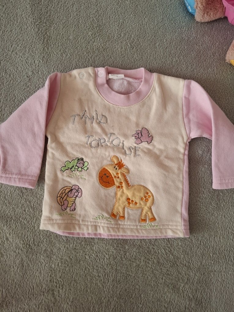 Komplet spodnie + dwie bluzy 68- 74