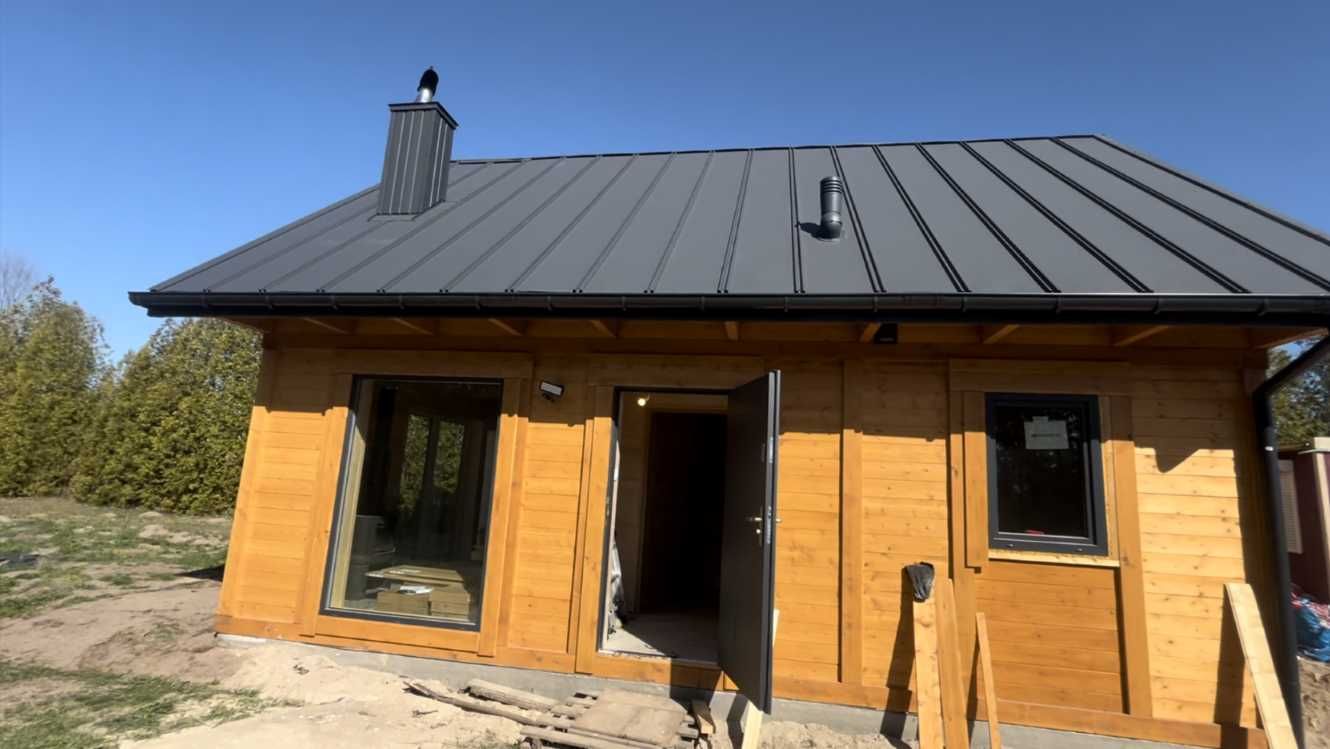 Dom drewniany w stanie pod klucz 8x6m lub inny wymiar domu