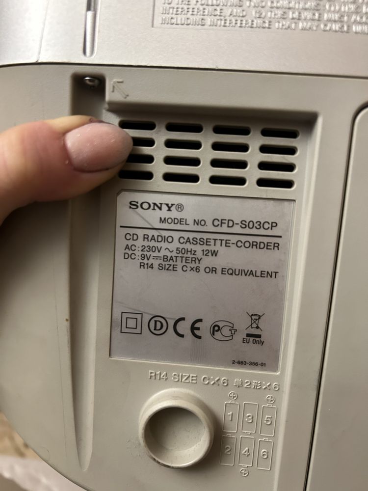 Radiomagnetofon CD Sony cfd so3cp