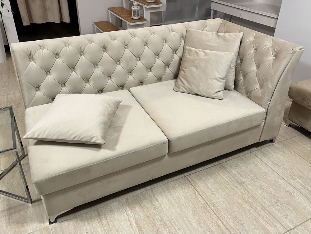 Narożnik glamour chesterfield lub 2 sofy