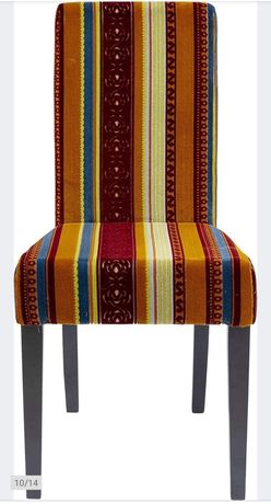 Krzesło kare tapicerowane wielokolorowe