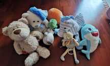 Lote 7 peluches - em bom estado