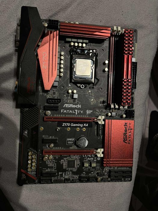 Zestaw płyta główna + Procesor + chłodzenie + 16 GB ram+ backplate