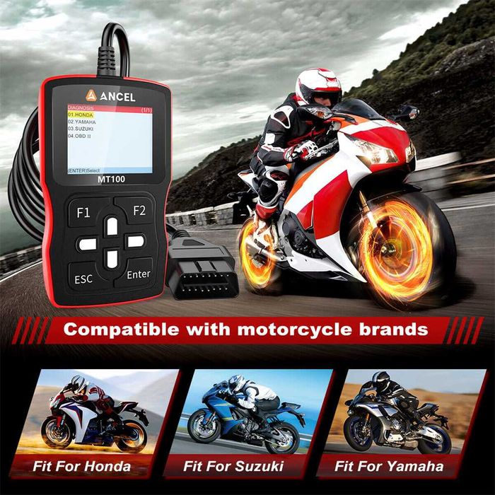 Komputer diagnostyczny do motocykli Honda Suzuki Yamaha ANCEL MT100
