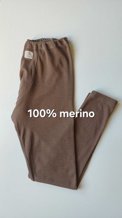 Spodnie termiczne z wełny merino rozm. 150/XS leginsy Janus