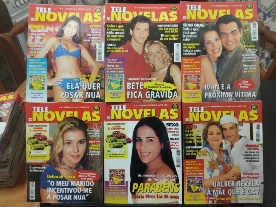 Lote de 48 revistas TELE NOVELAS