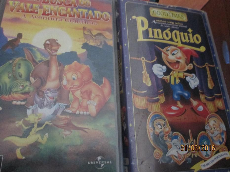 7 cassetes VHS de desenhos animados