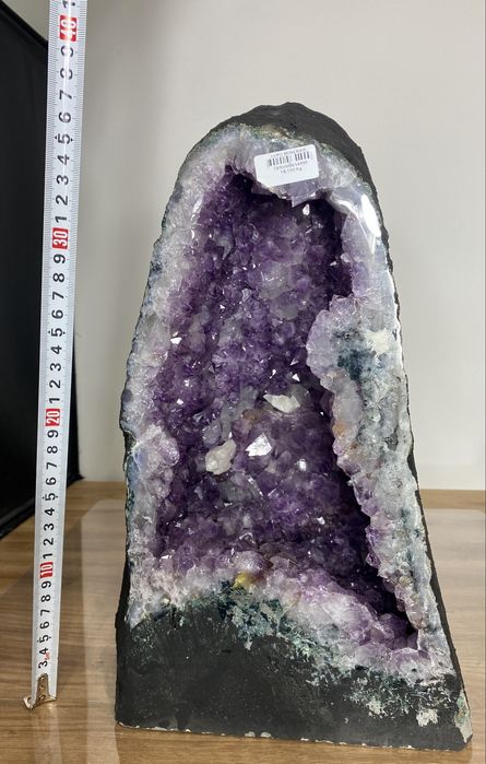 Piękny Ametyst Geoda + Wyjątkowe Kryształy Kalcytu 40cm - 18kg