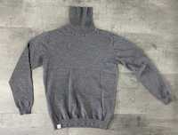 Szary sweter Golf Makia 100% merino wool Wełna dopasowany XS-M