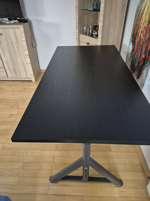 Biurko IDÅSEN od IKEA, czarny/ciemnoszary, 160x80 cm