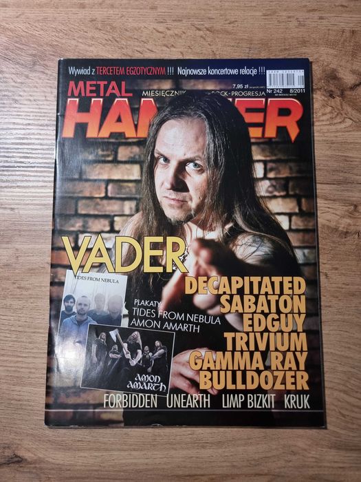 Metal Hammer 8/2011 - Vader, Plakaty: Tides From Nebula i Amon Amarth
