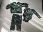 R 68 komplet h&m butelkowa zieleń świąteczny