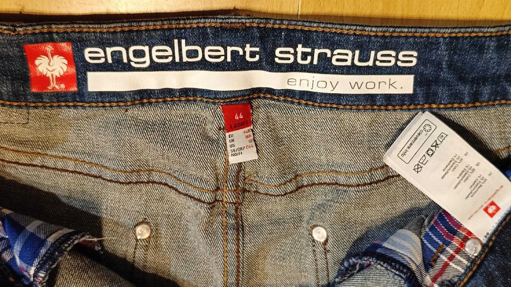 Damskie spodnie jeansowe ENGELBERT STRAUSS 7-kieszeniowe r.XL(44) bdb