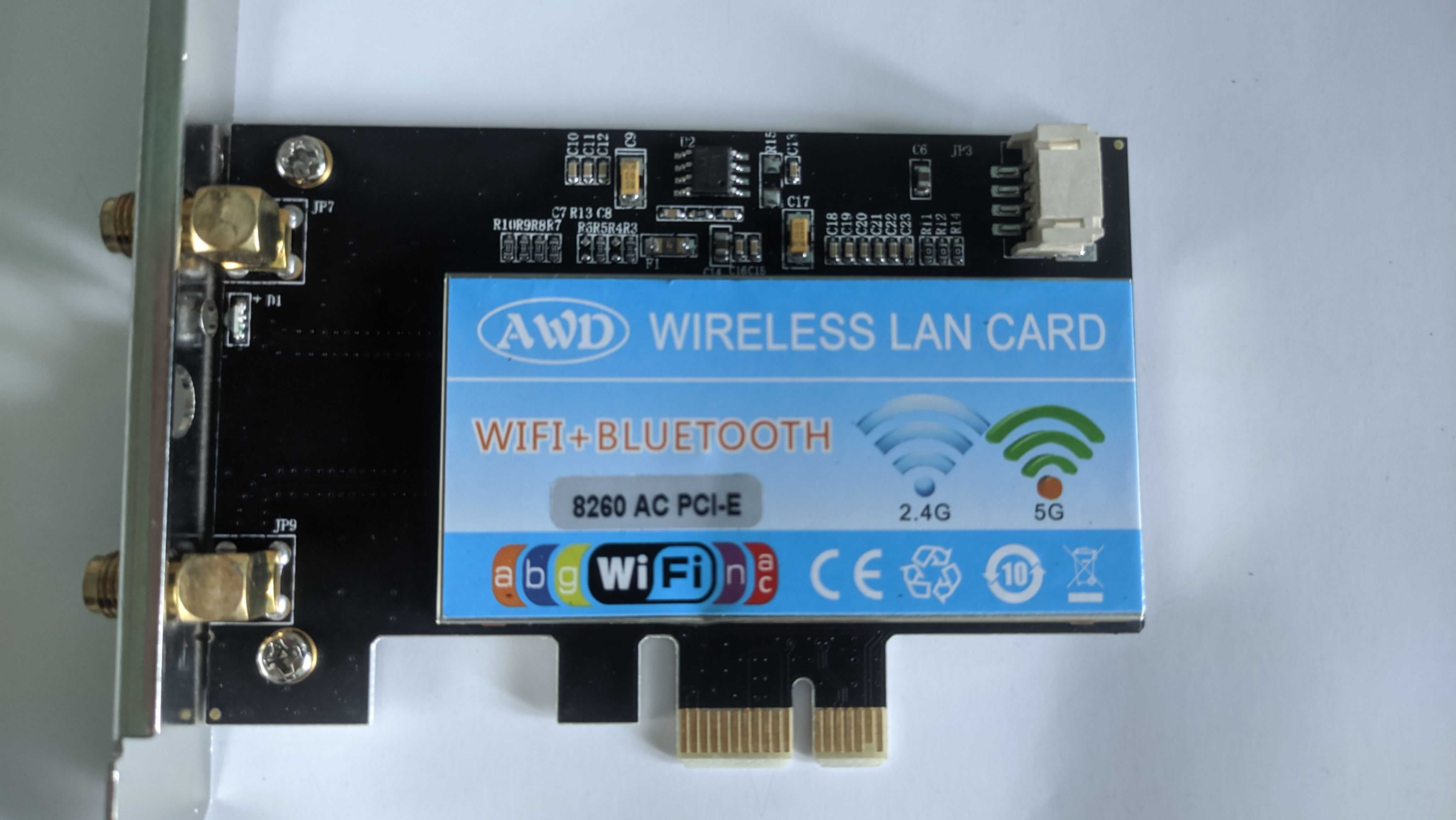 Мощный гигабитный WiFi адаптер 2.4G/5G PCI e Чип Intel 8260