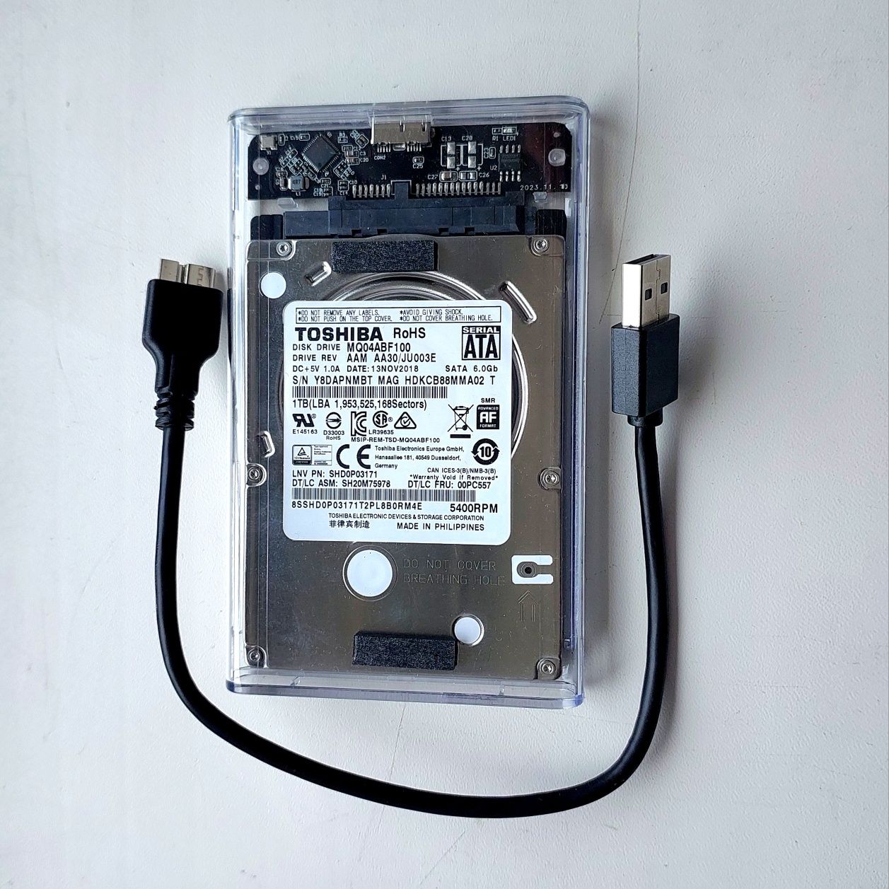 Внешний HDD 1 Тб 2,5". USB 3.0.