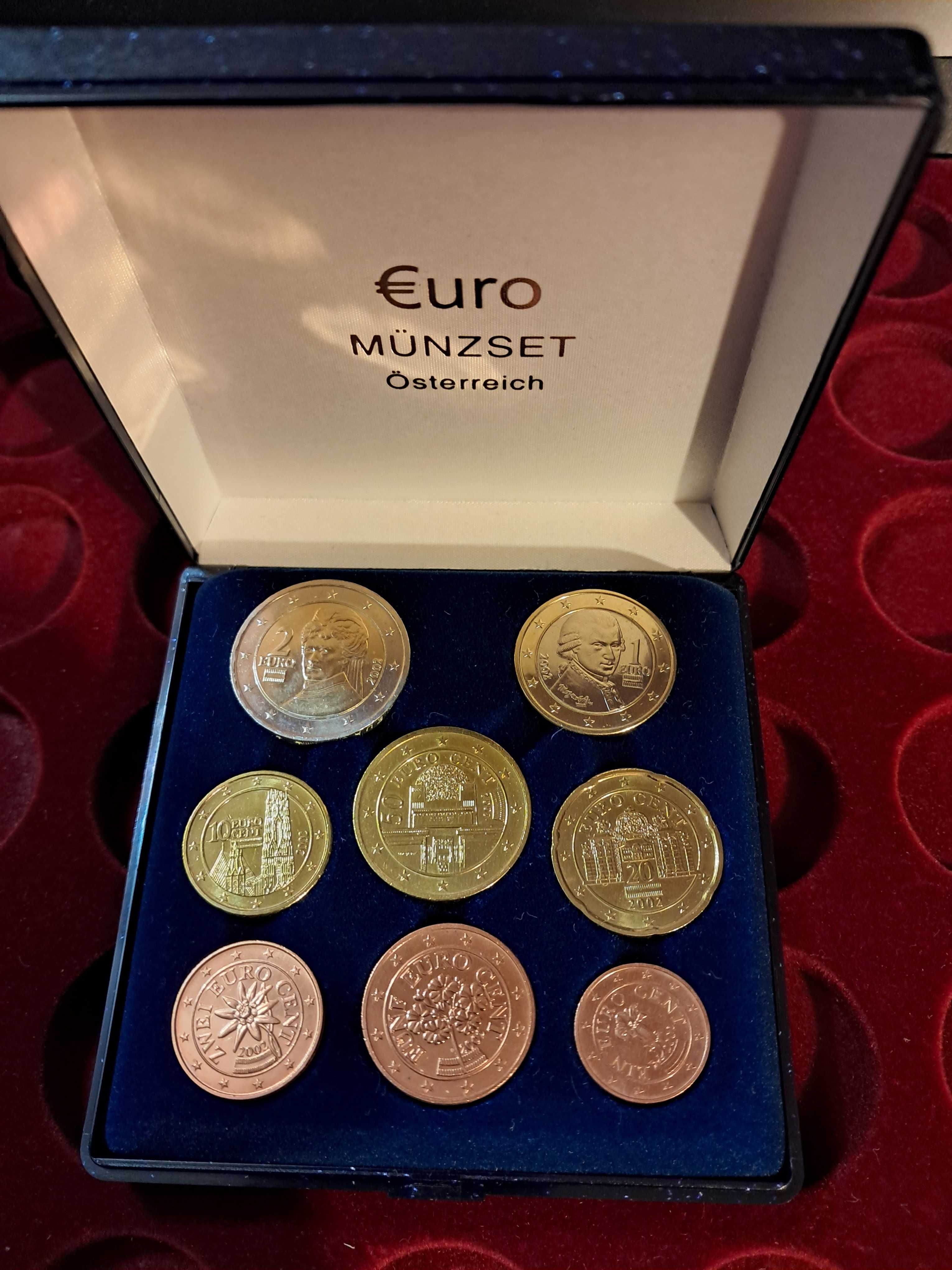 Caixa set moedas Áustria 2002