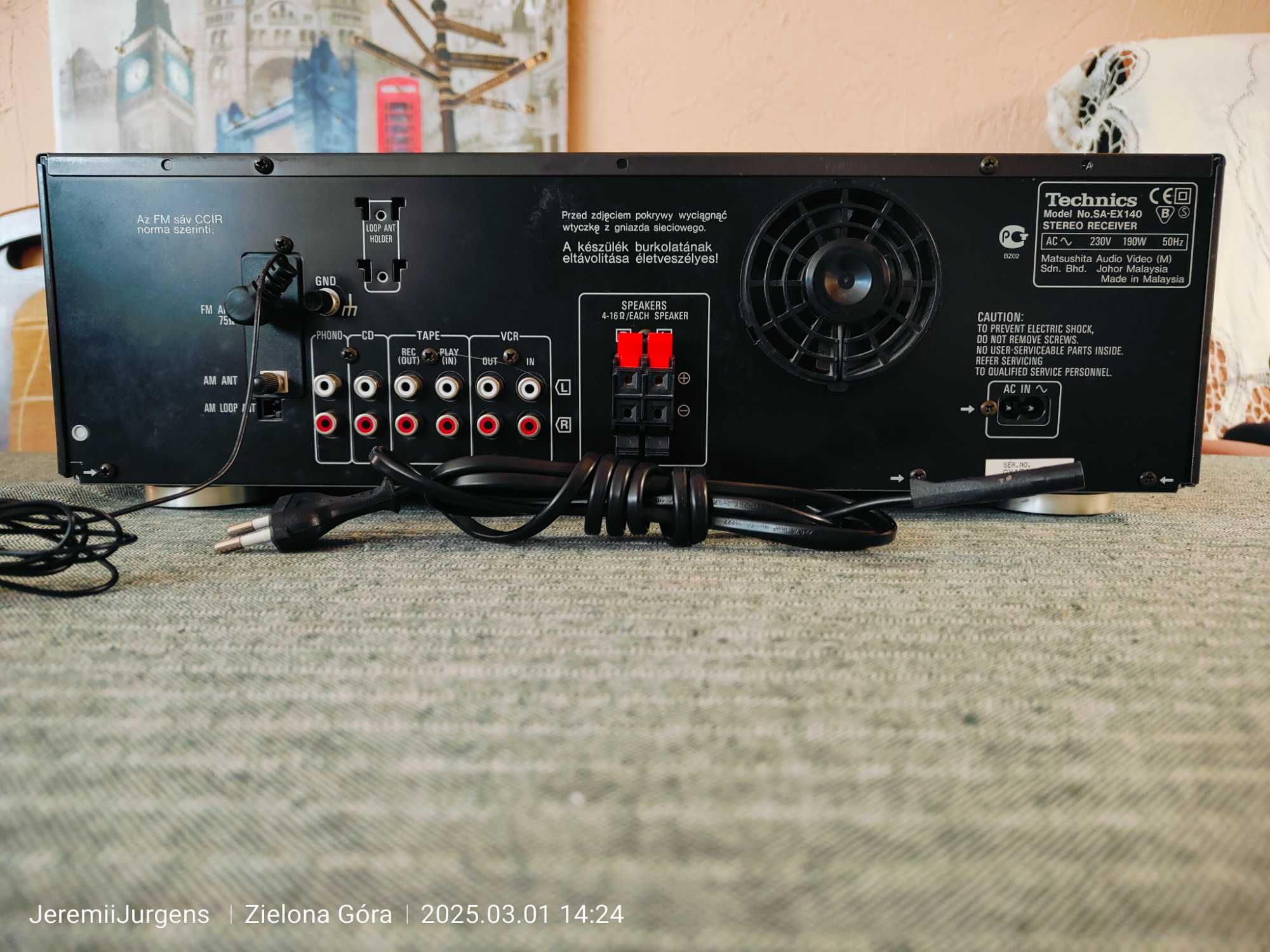 TECHNICS W Pełni Sprawny Amplituner Audio Stereo SA-EX140