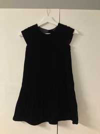 Sukienka czarna welurowa H&M roz. 128