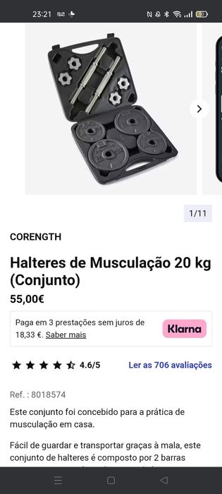 Mapa de Halteres 20 Kg