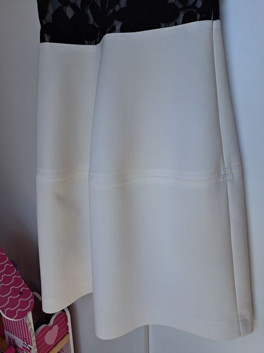 Sukienka Hexeline biało czarna komunia chrzciny wesele