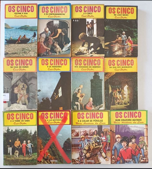 60 Livros de "Os Cinco" de Enid Blyton e O Pirata, em excelente estado