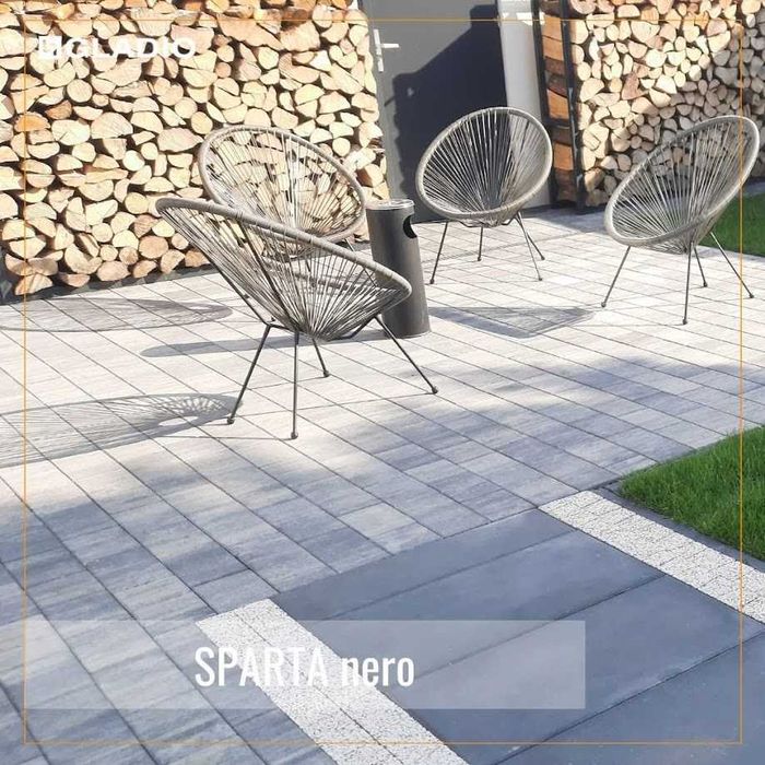 Kostka brukowa SPARTA Gladio 6 cm melanże zima nero