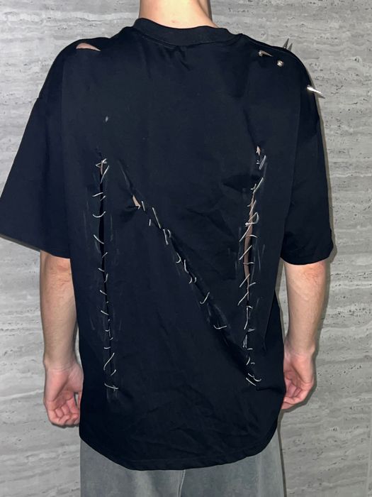 Custom T-shirt Oversize Opium Punk | Ćwieki, Szwy | M