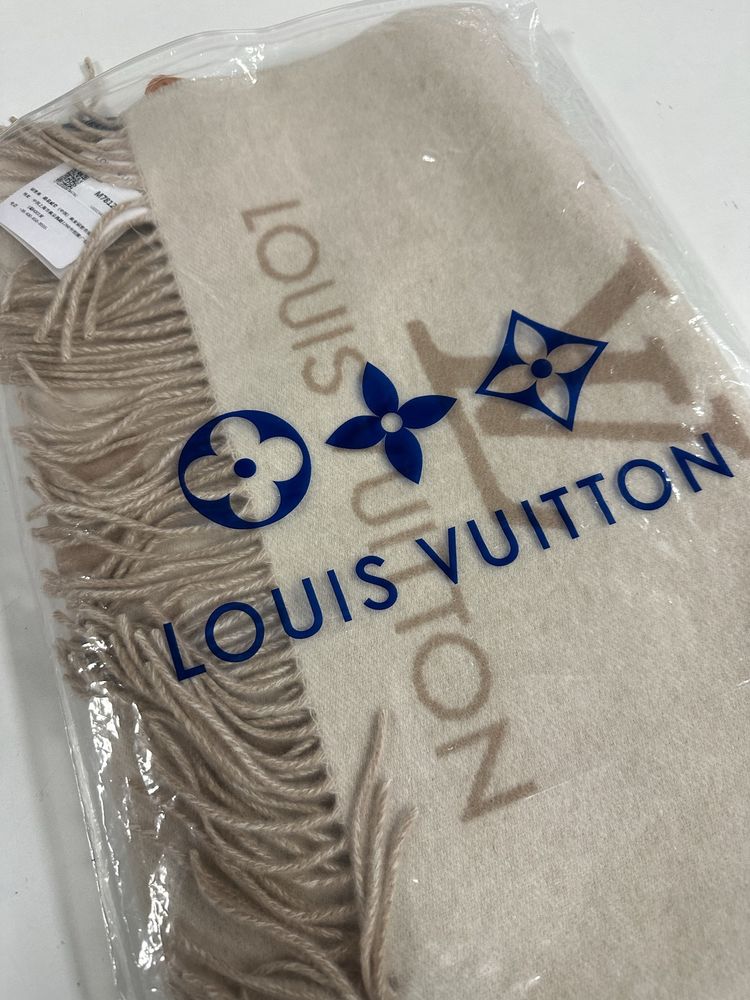 Szal kaszmir wełna Louis Vuitton premium