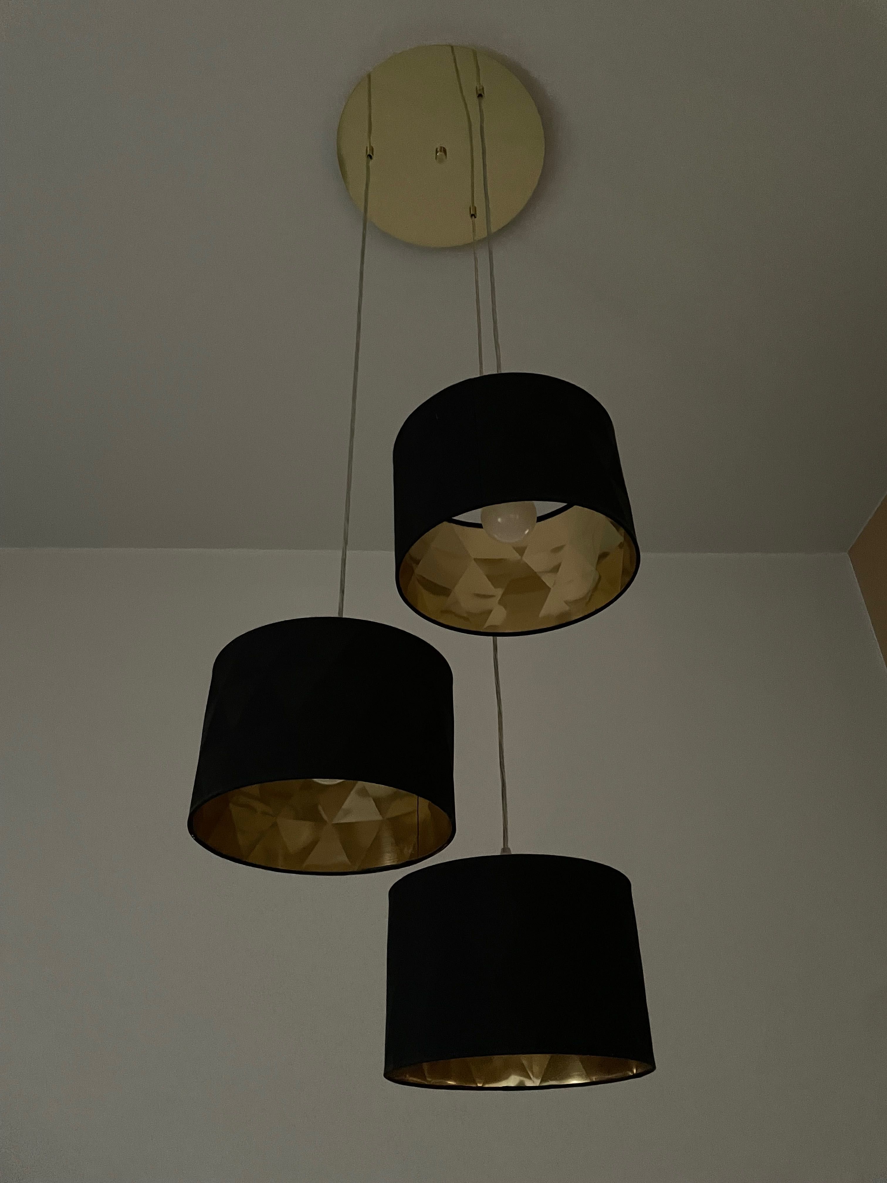 Lampa wisząca czarno-złota