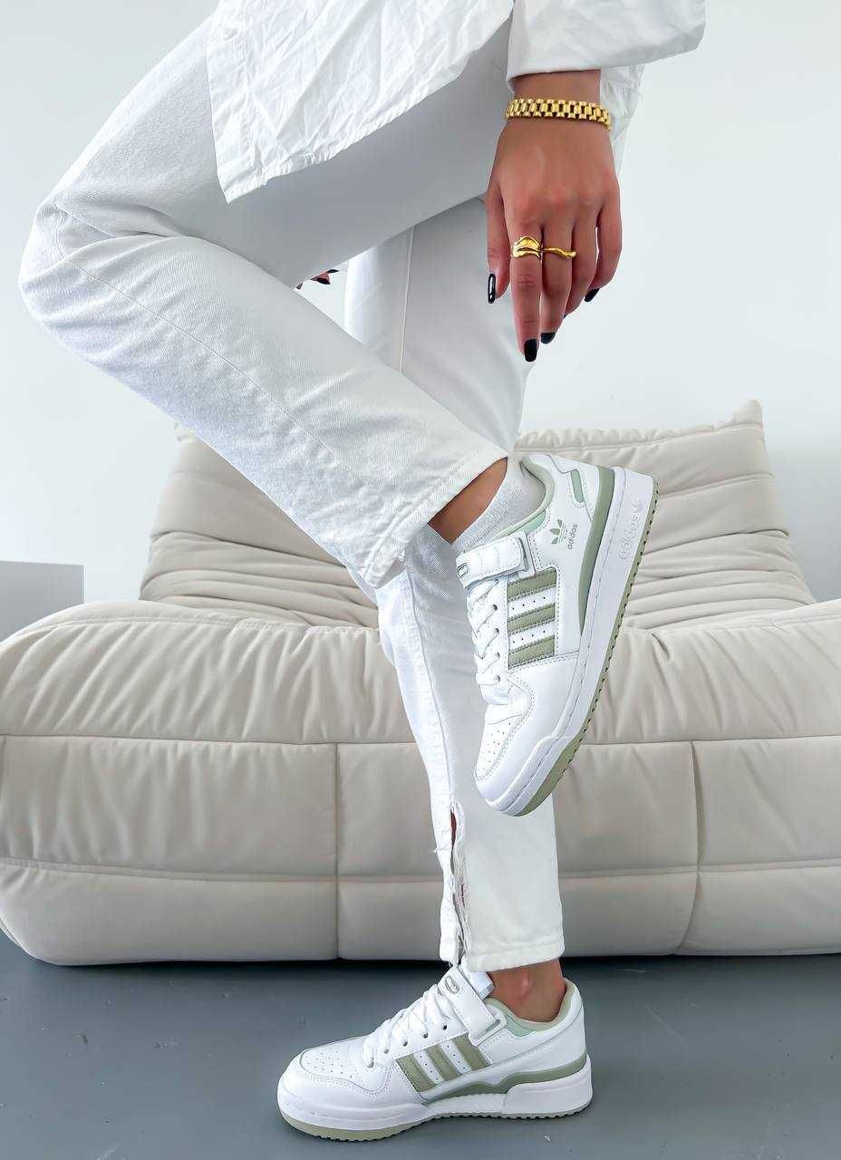 Кроссовки Adidas Forum Green/Olive/White